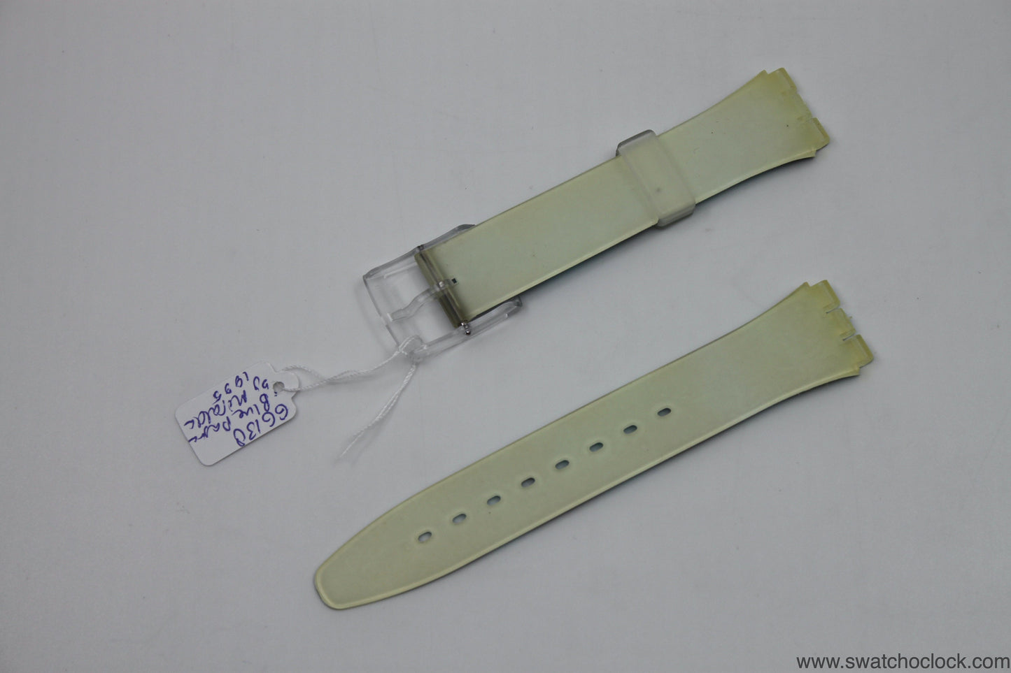 1995, Vintage Swatch Strap, 'Blue Pasta' by Miralda, GG138, 17mm, Gents, New Old Stock