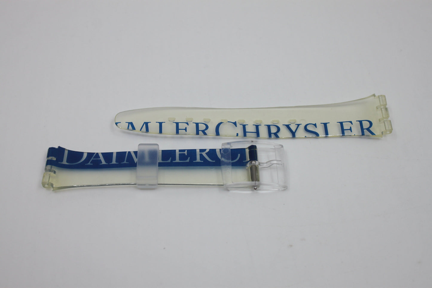1996, Vintage Swatch Strap, 'Transparent' 'Daimler-Chrysler', GZ157, 17mm, Gents, New Old Stock