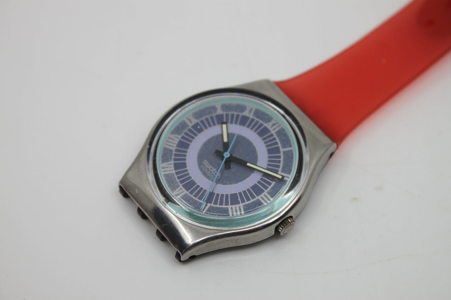 Unique, Vintage Swatch Keychain, GX123, 1992, 'Alexander', made from recycled, NON-working Gents Swatch watch