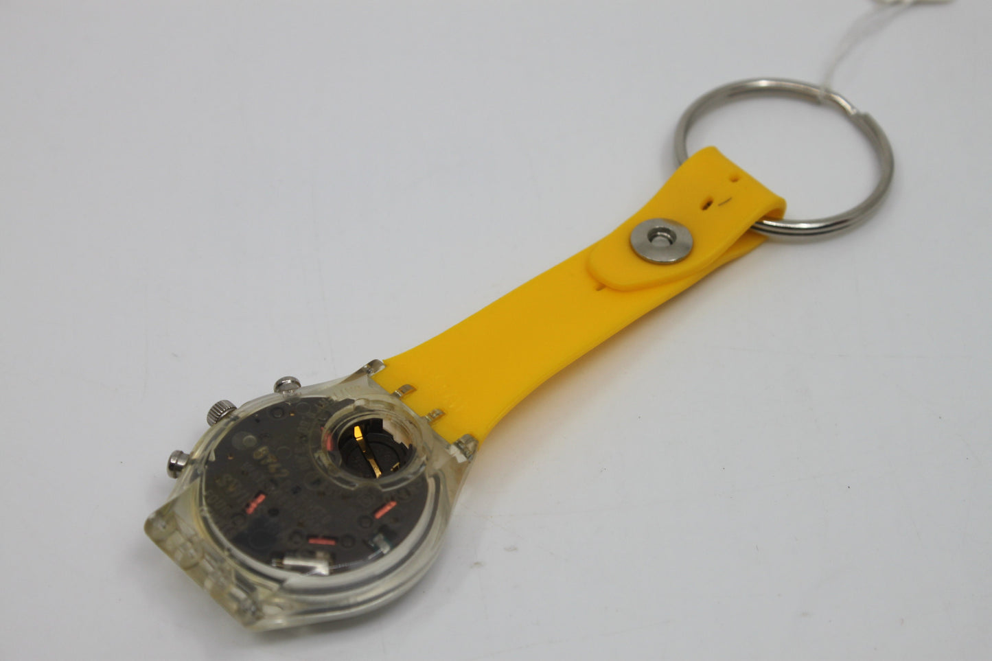 Unique, Vintage Swatch Keychain, SCK407, 1996, 'Shiny Start', made from recycled, NON-working Chrono Swatch watch
