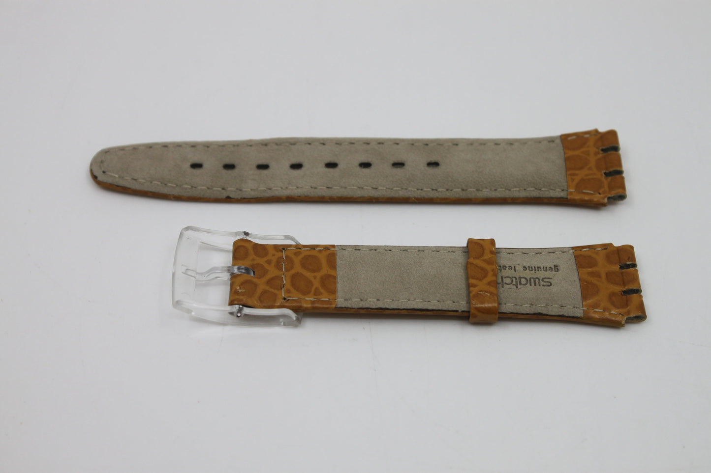 Vintage Swatch 17mm Leather Strap, Gents, New Old Stock