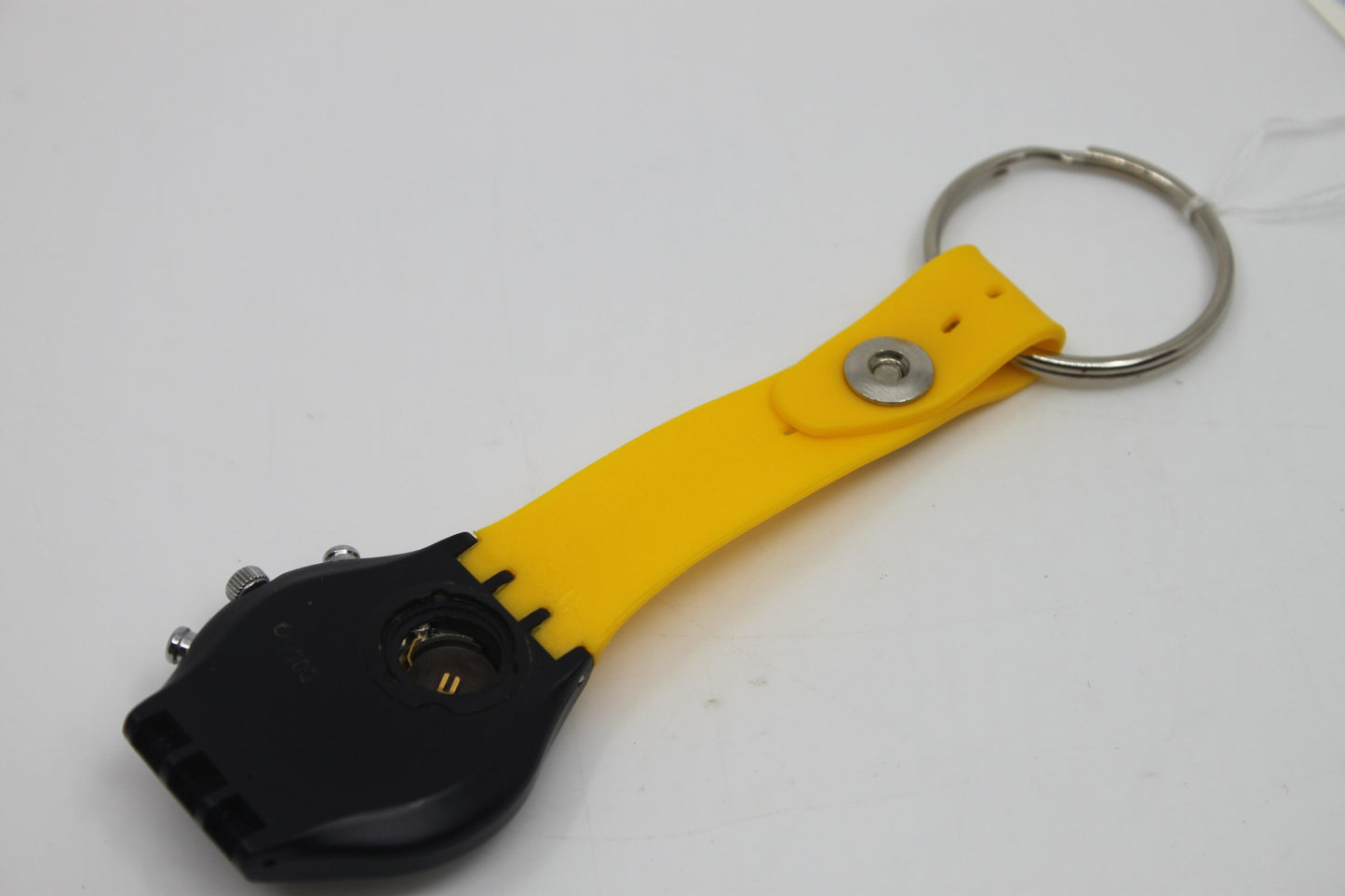 Unique, Vintage Swatch Keychain, SCN102, 1991, 'Silver Star', made from recycled, NON-working Chrono Swatch watch