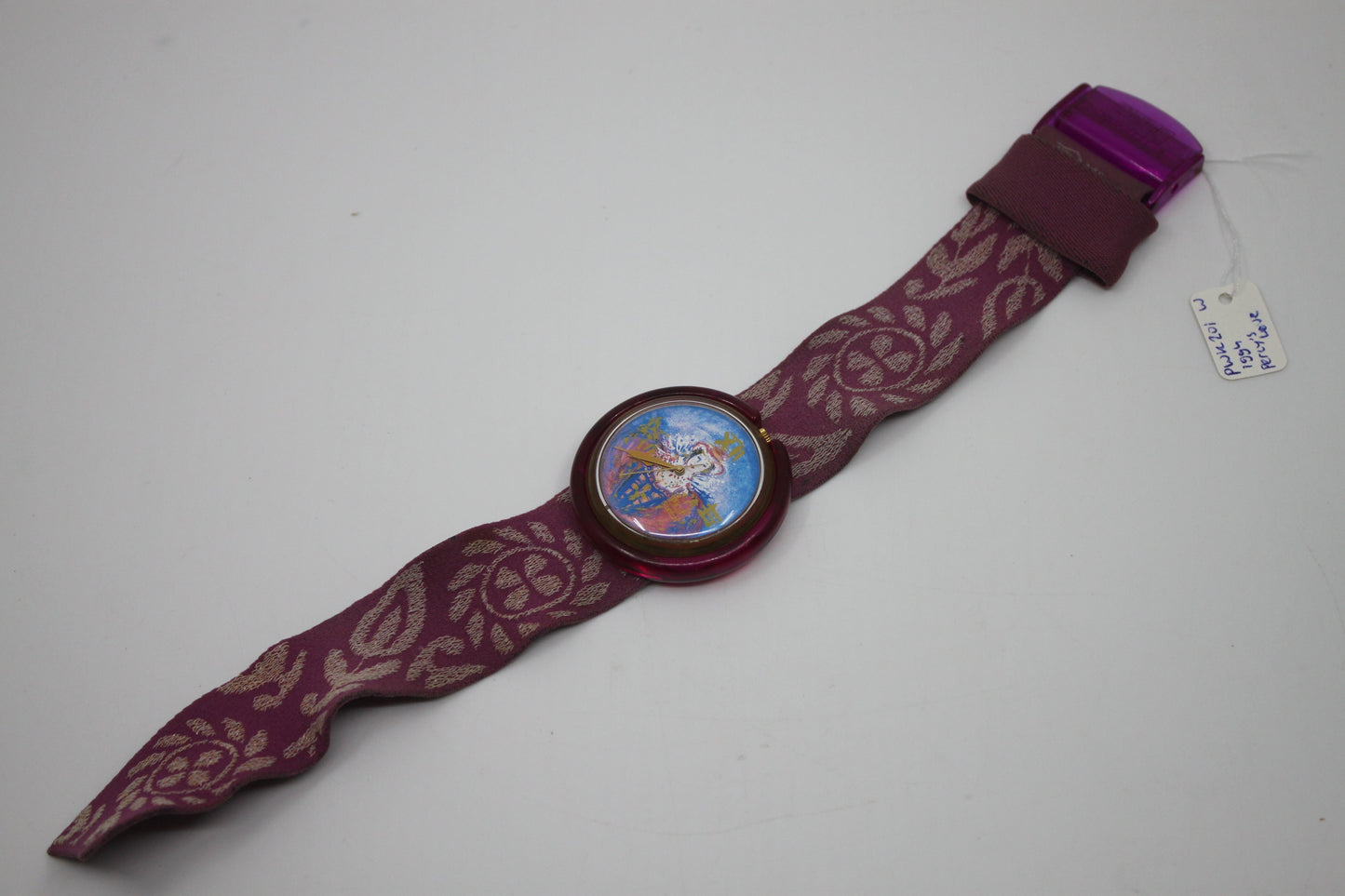 Swatch, PopSwatch, 1994, 'Percy's Love', PWK201, nice used condition, original ring and strap