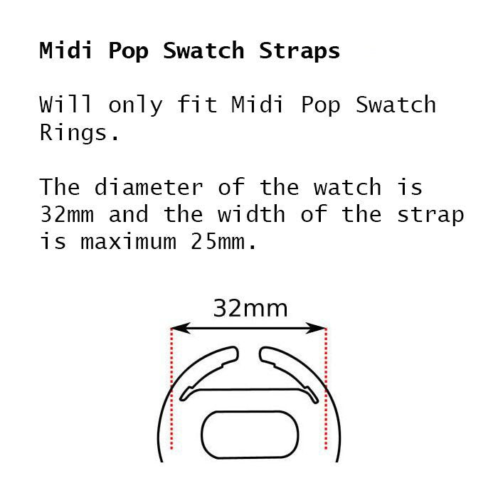 1996 Vintage Pop Swatch MIDI Strap, 'Doggy Bag', PMK114, PopSwatch, Unused, NEW Old STOCK