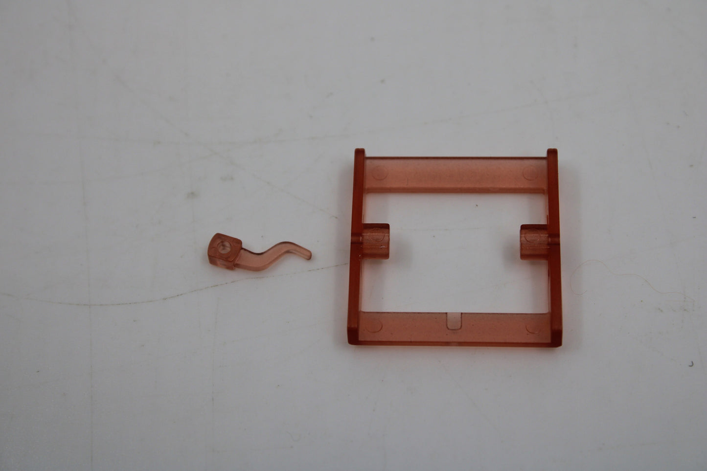 1990s, Vintage Original Swatch Buckle ONLY, for SQUARE Swatch only, Translucent ORANGE Pink
