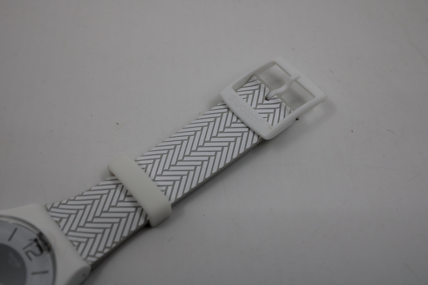 Vintage New Gents Swatch 'White Glove' SUOW131, NEW OLD STOCK, Never Worn, working 100% with the original strap