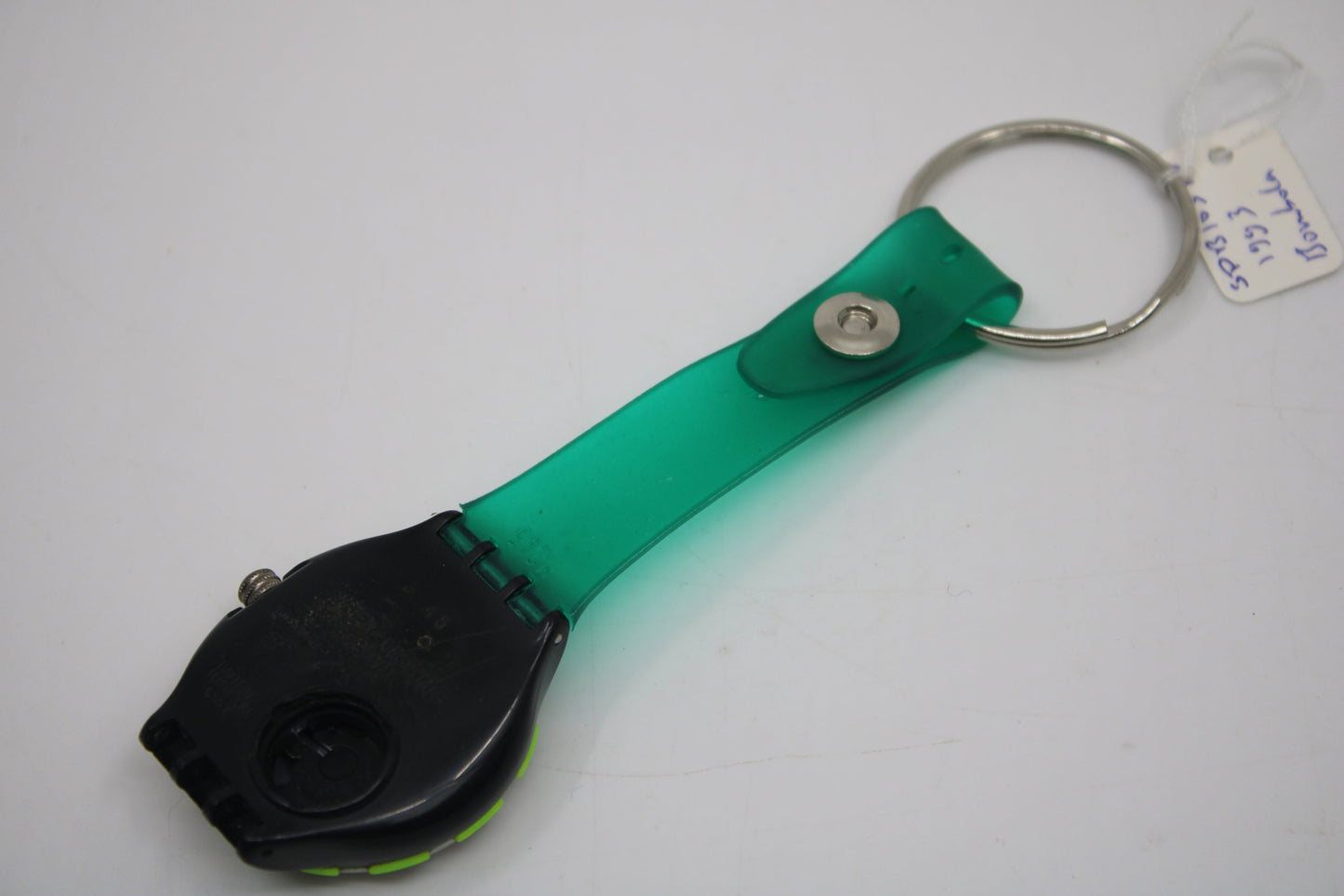 Unique, Vintage Swatch Keychain, SDB103, 1993, 'Bombola', made from recycled, NON-working Scuba Swatch watch