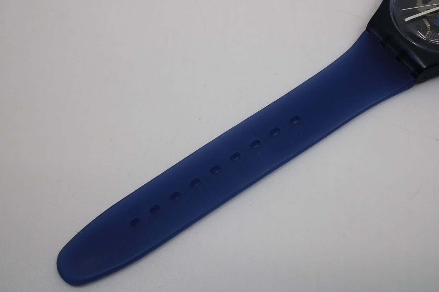2013 Swatch Watch New Gent 'Blue Depth' SUON105 Skeleton See Through Silicone Bands, Working 100% Nice, Used Condition
