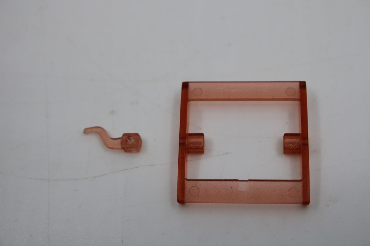 1990s, Vintage Original Swatch Buckle ONLY, for SQUARE Swatch only, Translucent ORANGE Pink