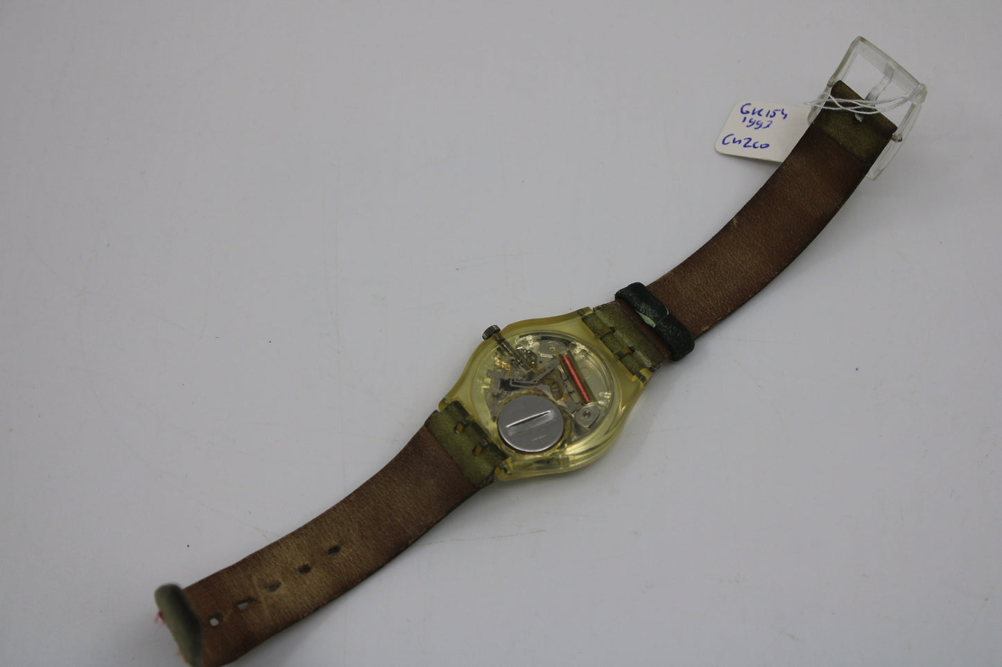1993 Vintage Gents Swatch 'Cuzco' GK154, in a much used condition, working 100% with original strap