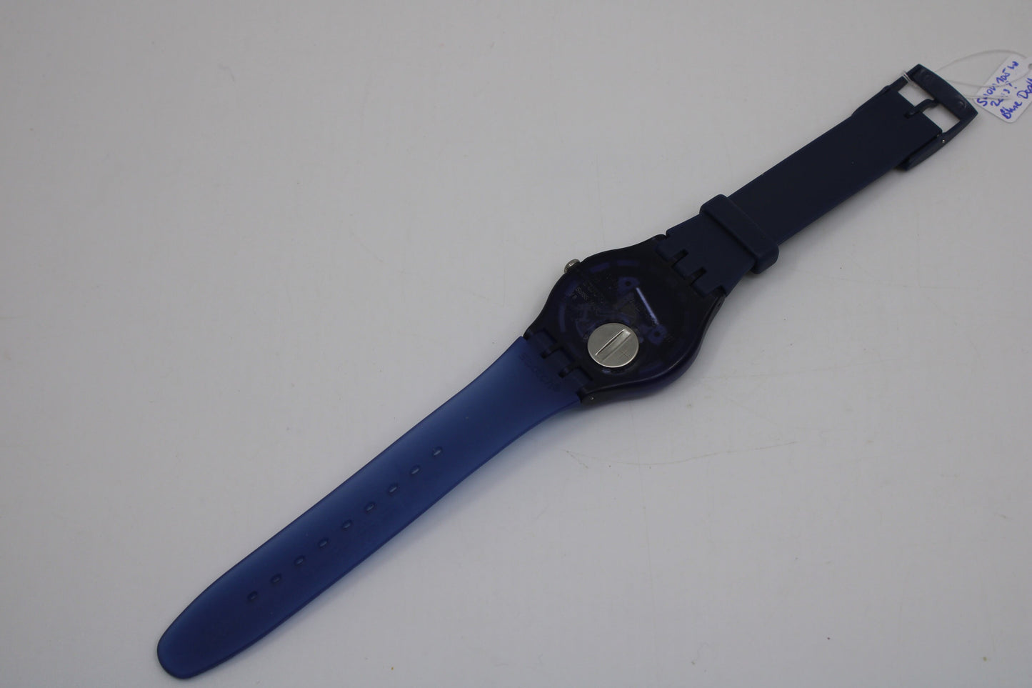 2013 Swatch Watch New Gent 'Blue Depth' SUON105 Skeleton See Through Silicone Bands, Working 100% Nice, Used Condition