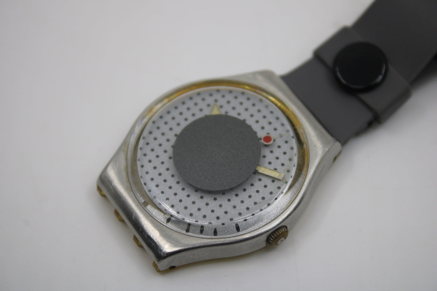 Unique, Vintage Swatch Keychain, GX100, 1988, 'Heartstone', made from recycled, NON-working Gents Swatch watch