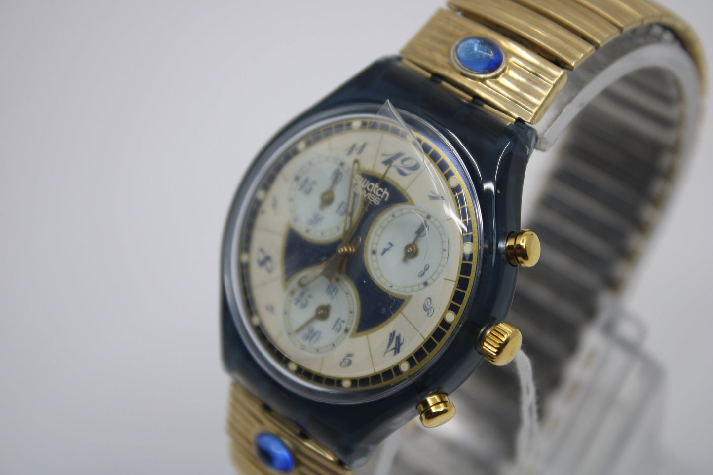 1994 'Volupte' vintage Gents Chrono Swatch SCM104/105, NEW OLD STOCK, Never Worn, working 100%