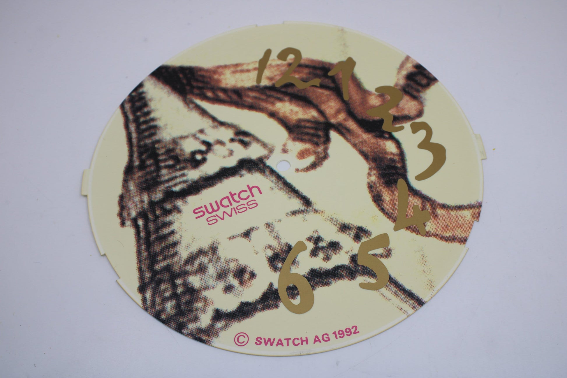 1993 vintage and original Maxi Swatch FACE PLATE, 'Masquerade', MGP105