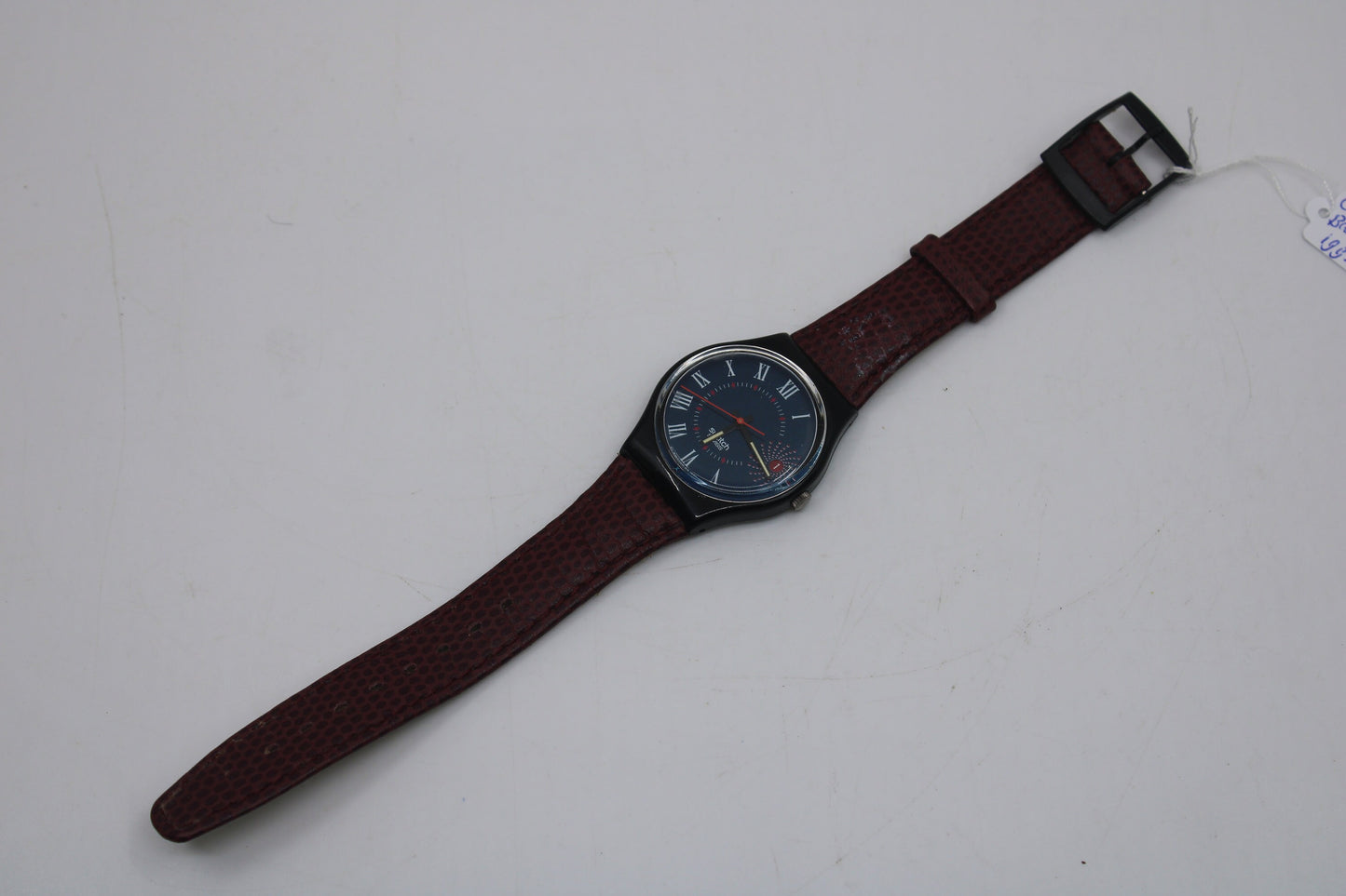 1992 Vintage Gents Swatch 'Barajas' GB416, NO box, very good condition, working 100% original strap