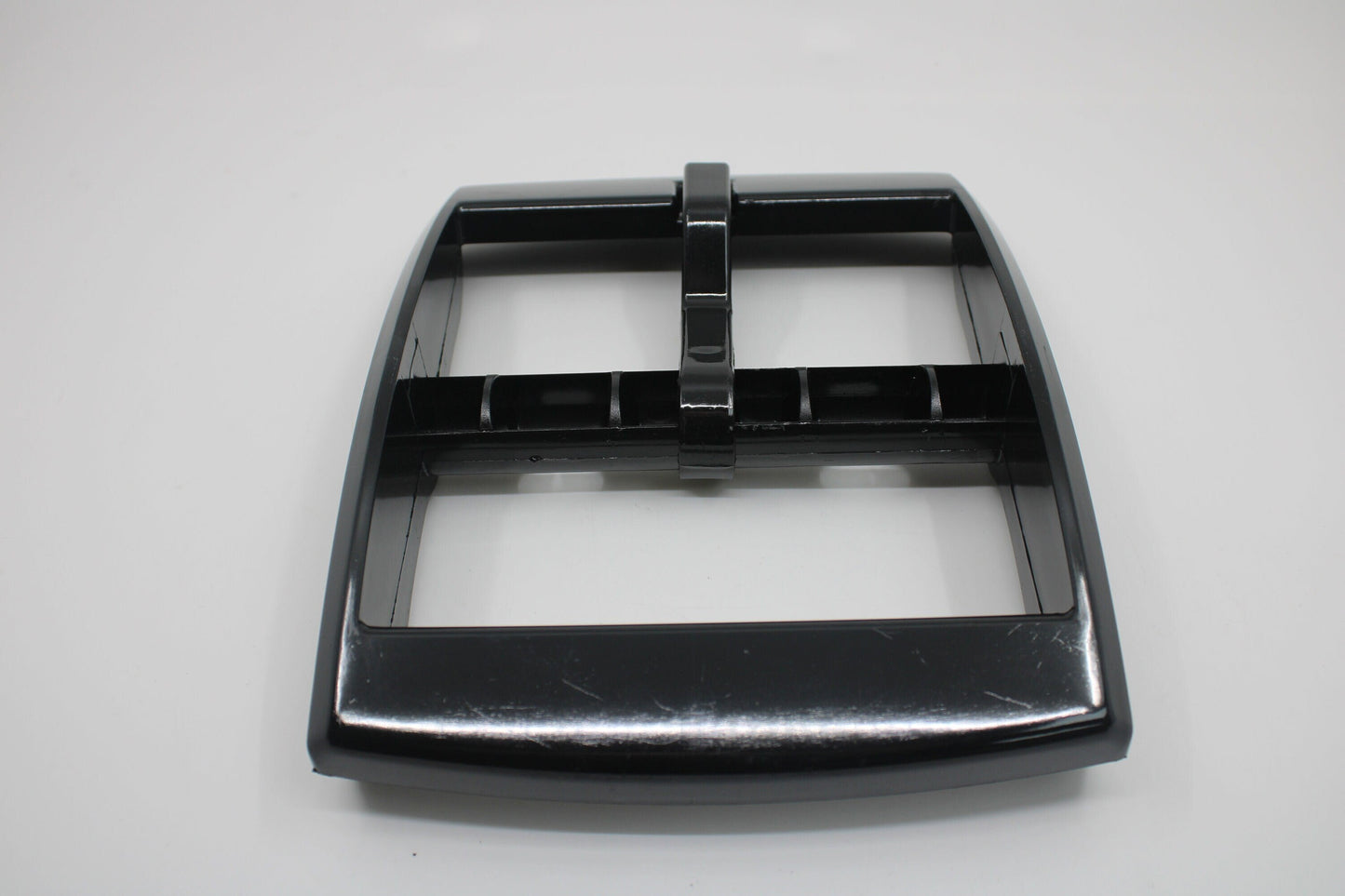 1980s/90s vintage and original New Old Stock, NEVER used Maxi Swatch Shiny Black Buckle, COMPLETE With Pin, NO missing parts