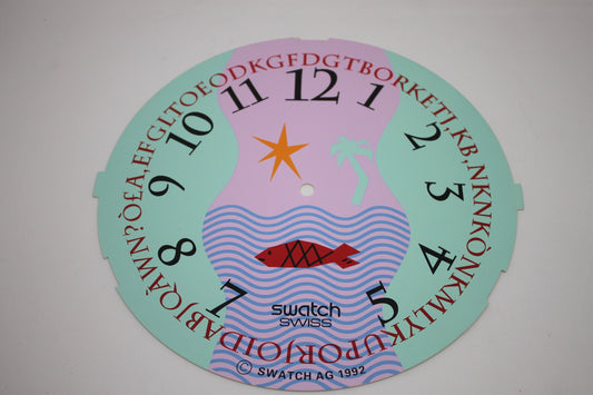 1992 vintage and original Maxi Swatch FACE PLATE, Hookipa, MGN118