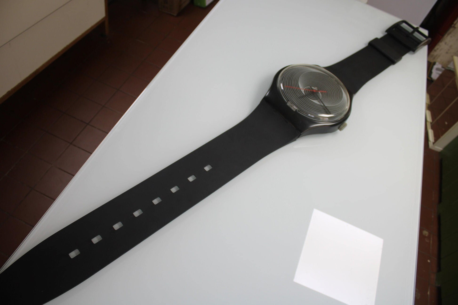 VERY GOOD condition 1987 Maxi Swatch, 'Vulcano', MGB114 unique, original clockwork