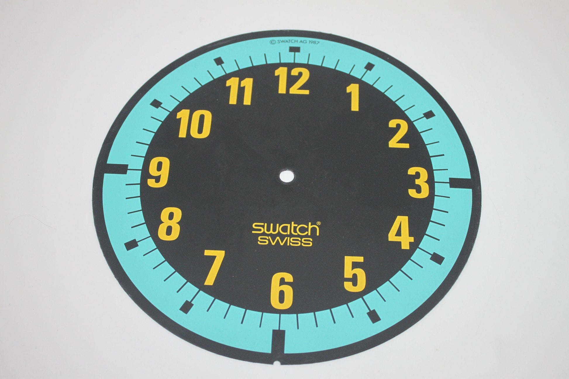 1986 vintage and original Maxi Swatch FACE PLATE, Blue Racer, MLR107