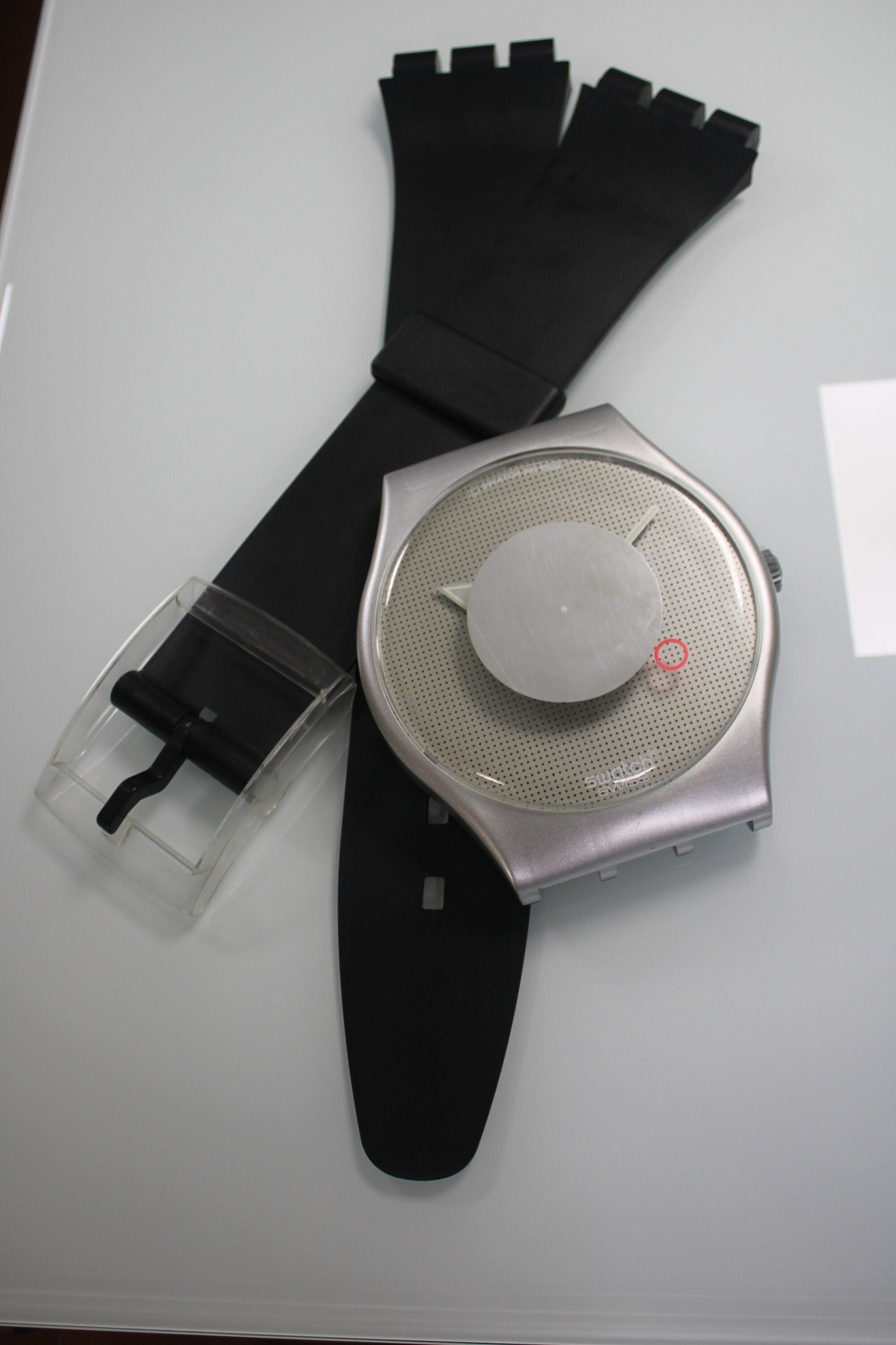 VERY GOOD condition 1988 Maxi Swatch, 'Heartstone', MGX100 unique and very rare, includes free brand new clockwork