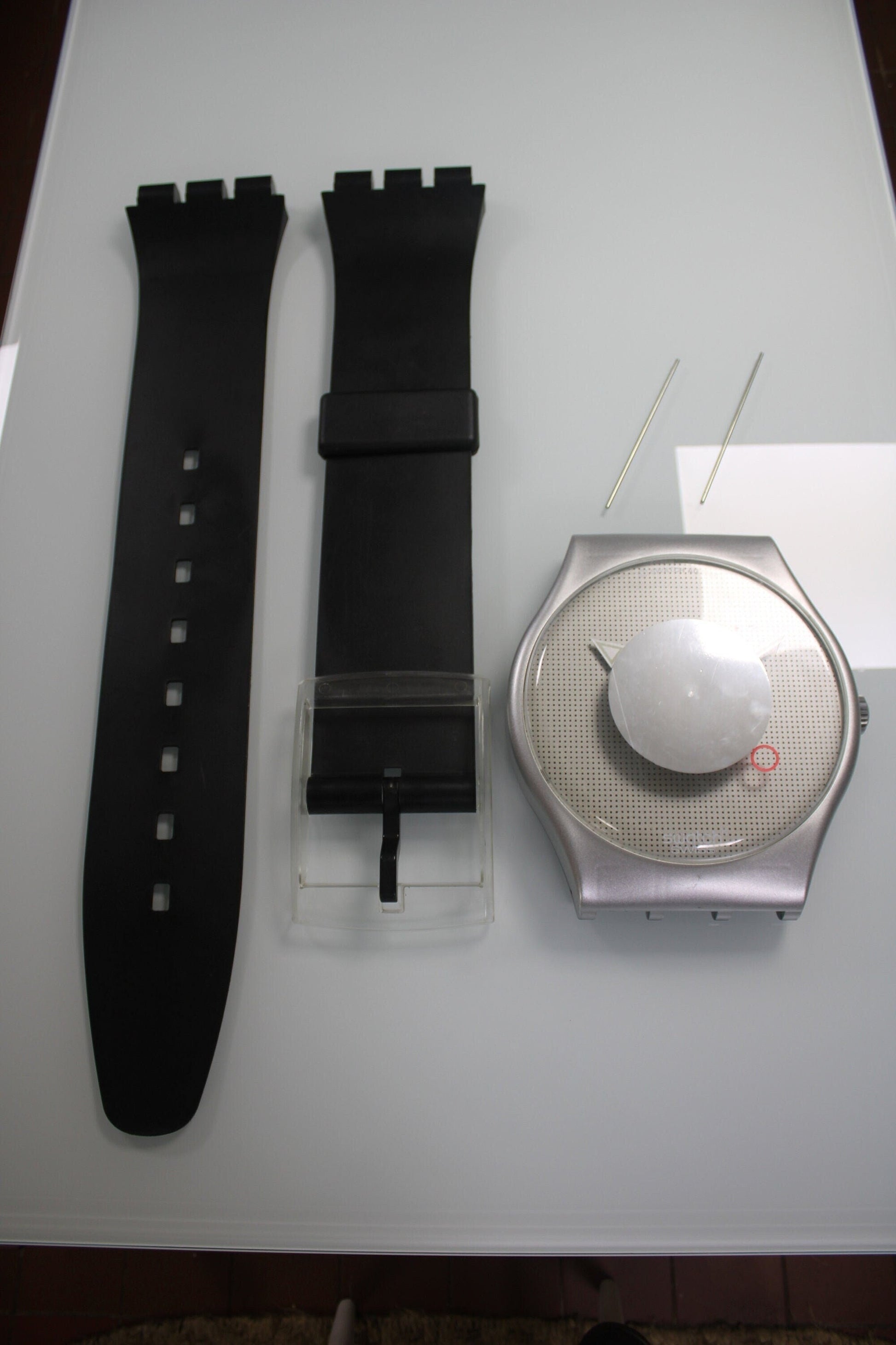 VERY GOOD condition 1988 Maxi Swatch, 'Heartstone', MGX100 unique and very rare, includes free brand new clockwork