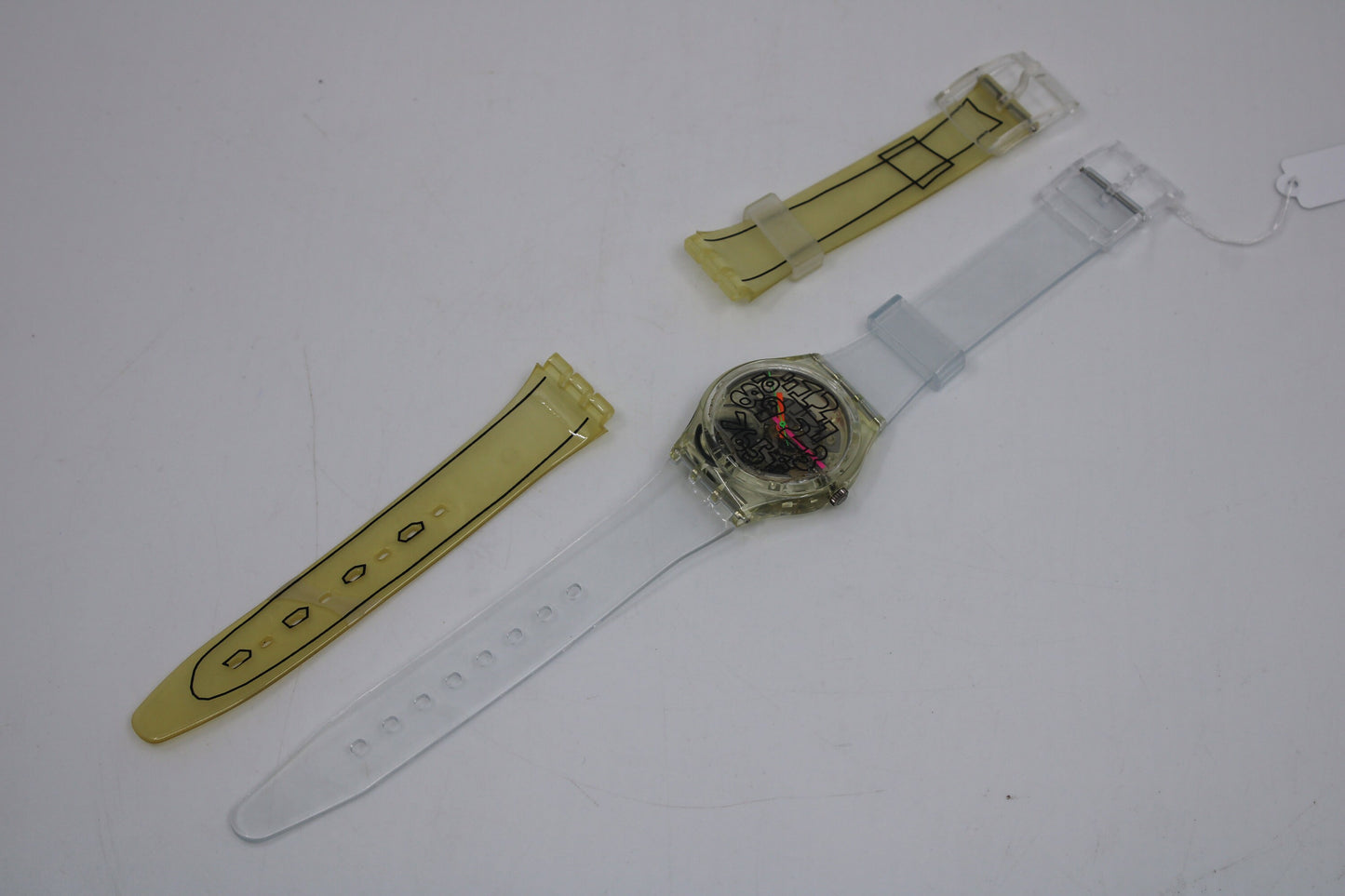 NEW OLD STOCK 1992 Vintage Gents Swatch 'Scribble' GZ124, working 100% with a new, unused strap