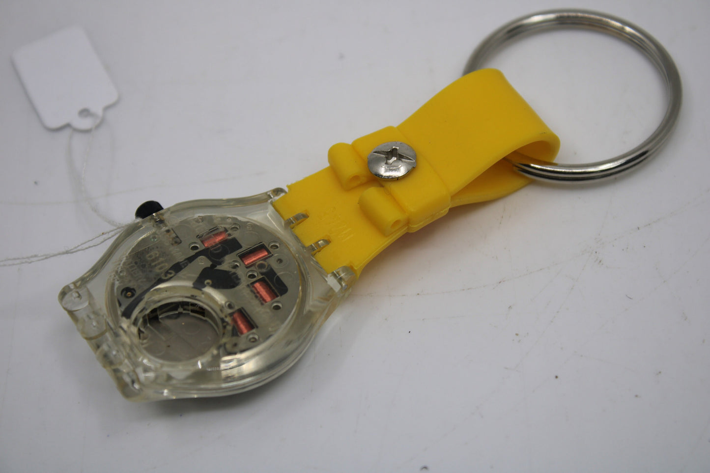 Unique, Vintage Swatch Keychain, SSK108, 1994, 'Rusher', made from recycled, NON-working Gents Swatch watch