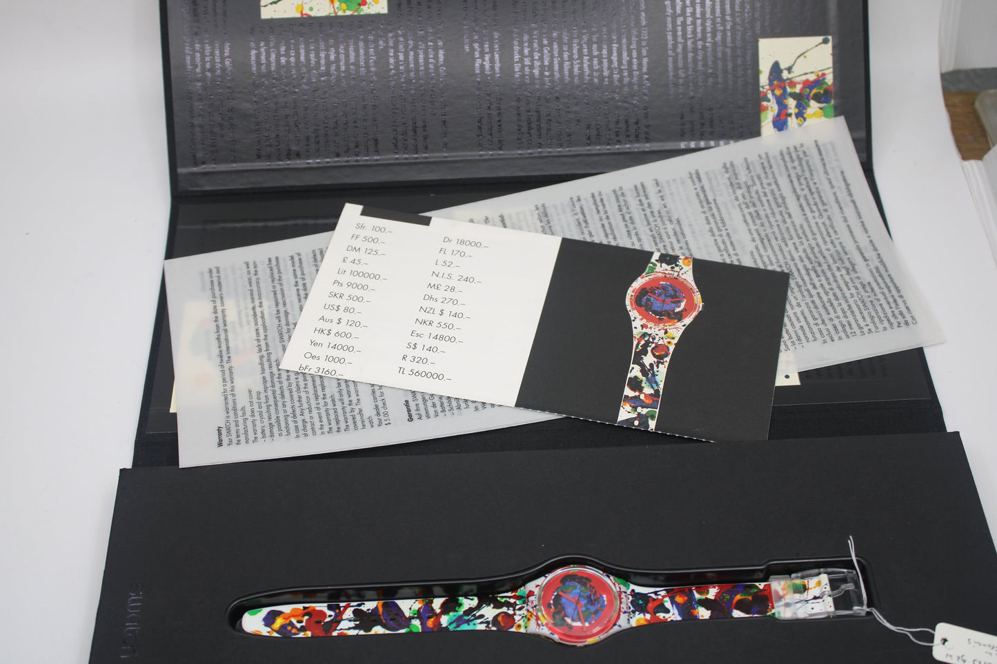 1992 Vintage Gents Limited Swatch 'Sam Francis' GZ123, NEW OLD STOCK, Never Worn, working 100% with original strap