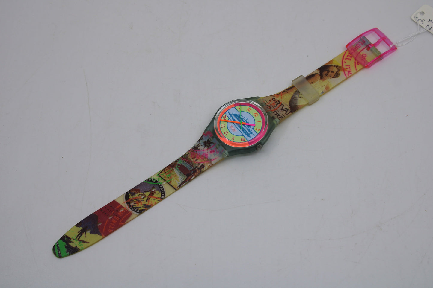 1993, Swatch, Gents, 'Postcard', GN127, New Old Stock and Unworn Condition, 100% working