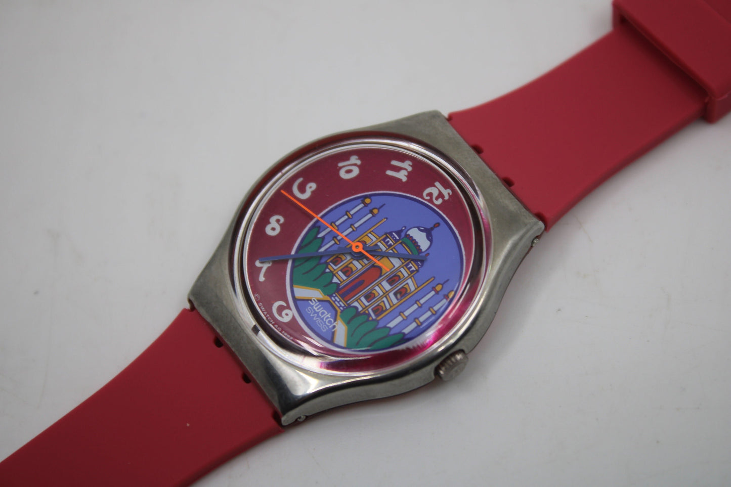 1993, Vintage Gents Swatch, 'Dehli', GX125, NO box, New Old Stock, Unused, working 100%, Non Original Strap
