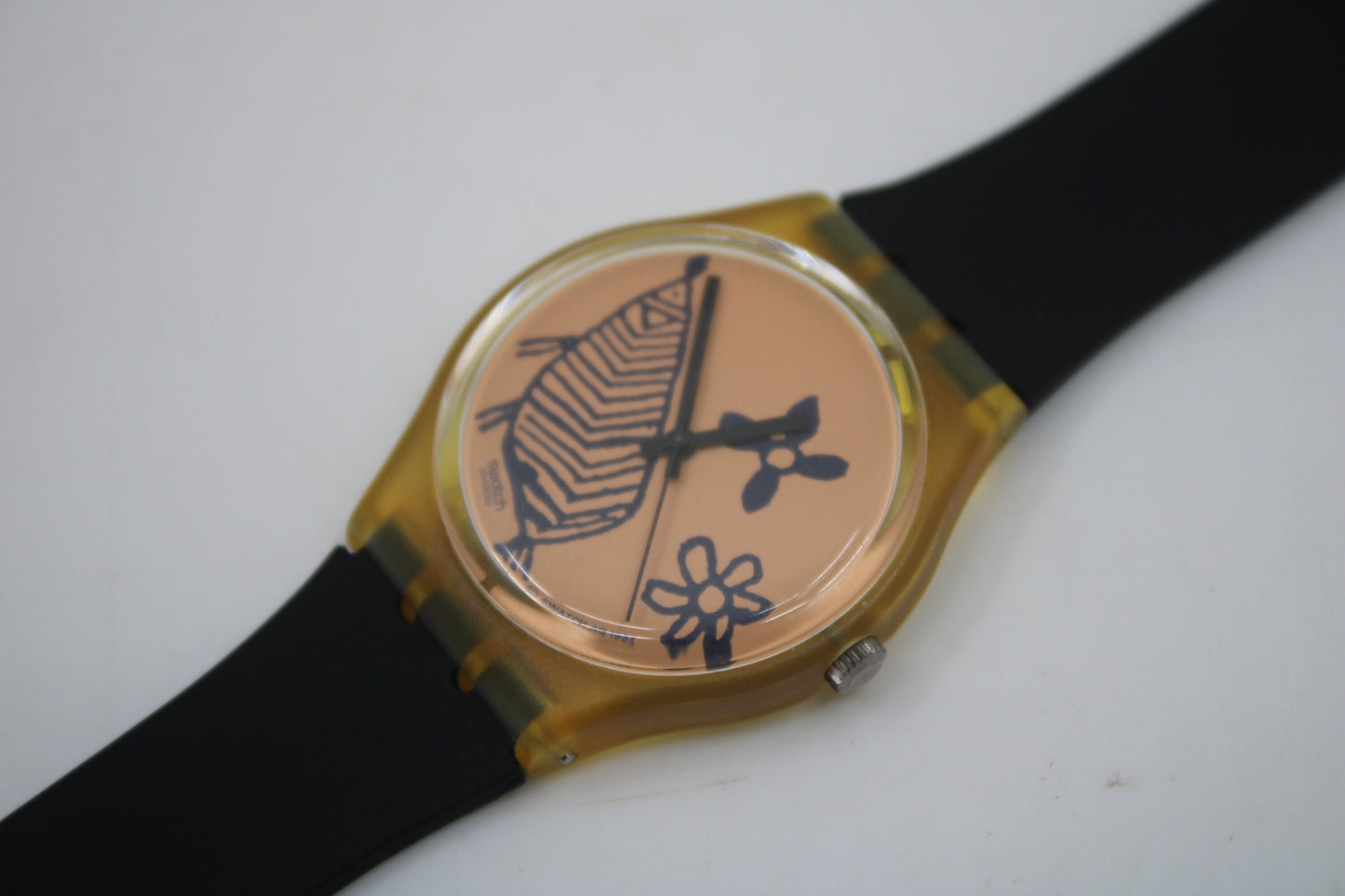 1993 Vintage Gents Swatch 'Sketch' GP106, New Old Stock, Unused Condition, working 100% with a NON-original brand new strap