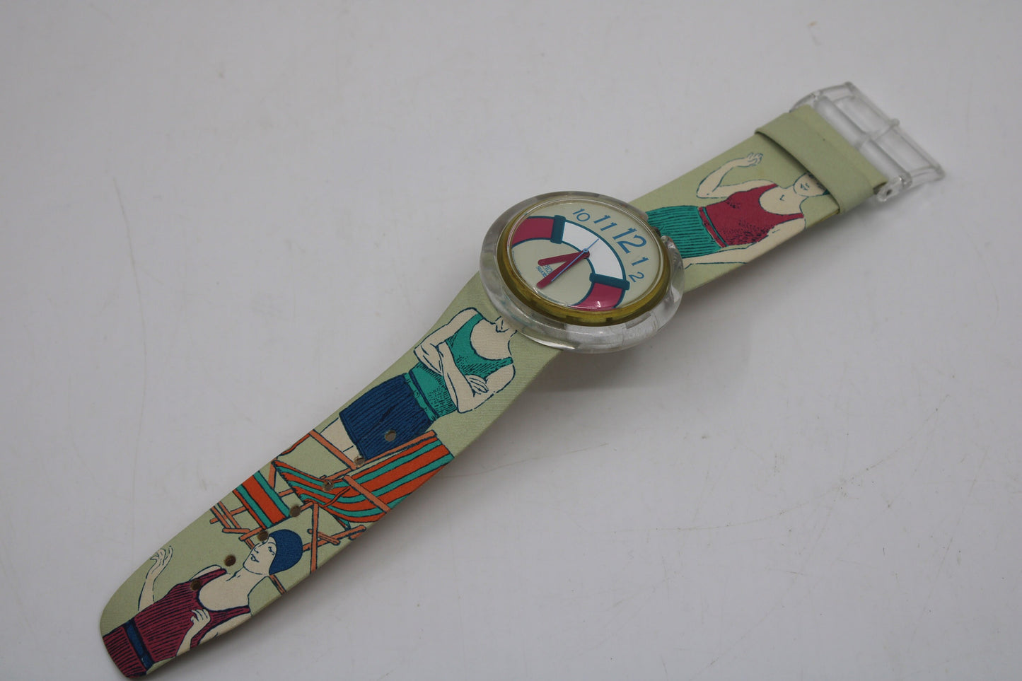 1993, Vintage PWK180 Pop Swatch, 'The Life Saver', NO box, Working 100%, BRANDNEW strap