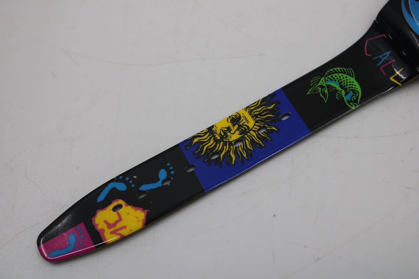 1993 Vintage Musicall Swatch 'Europe in Concert' SLB101, Jean Michel Jarre, NEW OLD STOCK, working 100% with original cracked strap