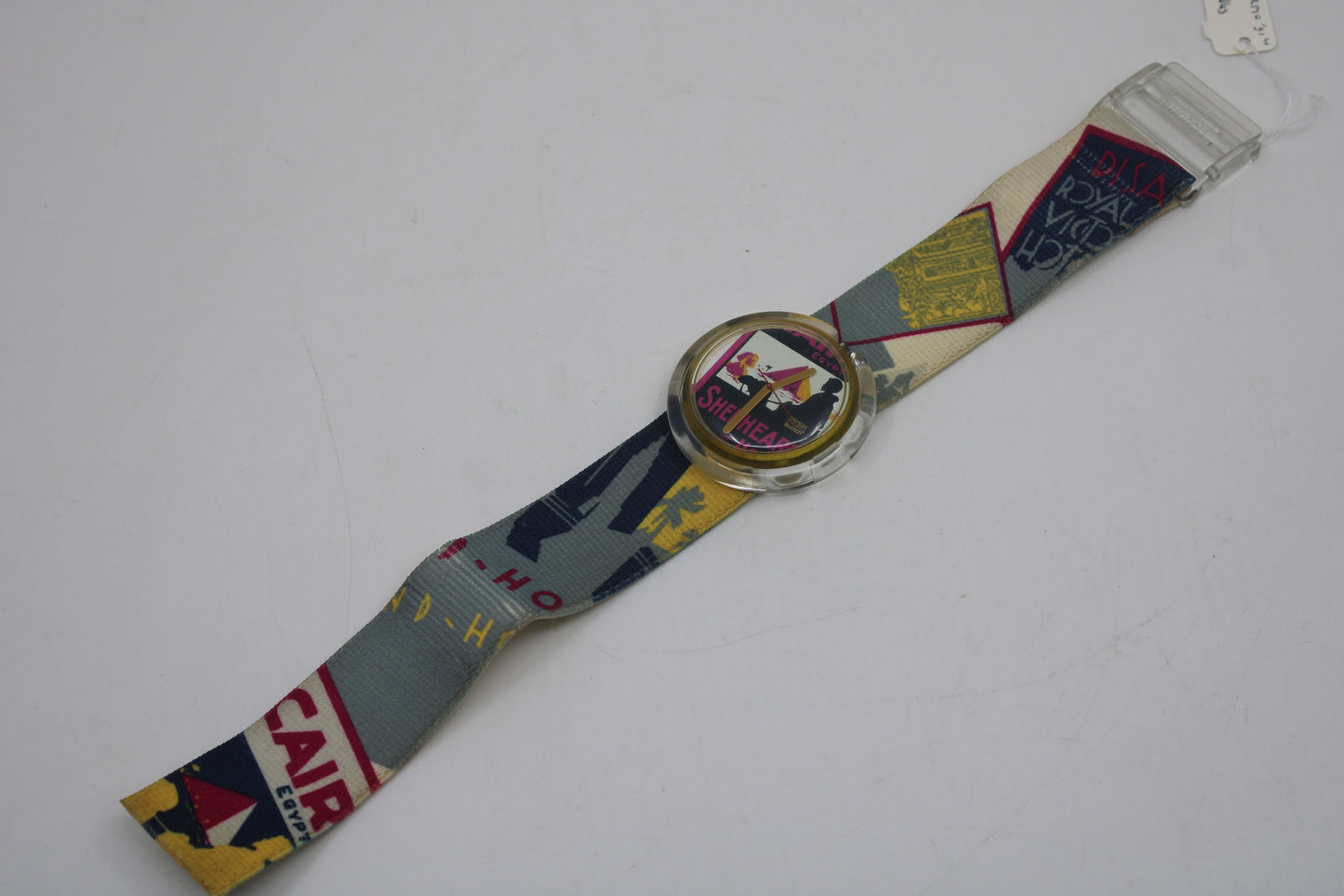 Swatch, PopSwatch, 1991, 'Raffles', PWK140, nice used condition, original ring and strap