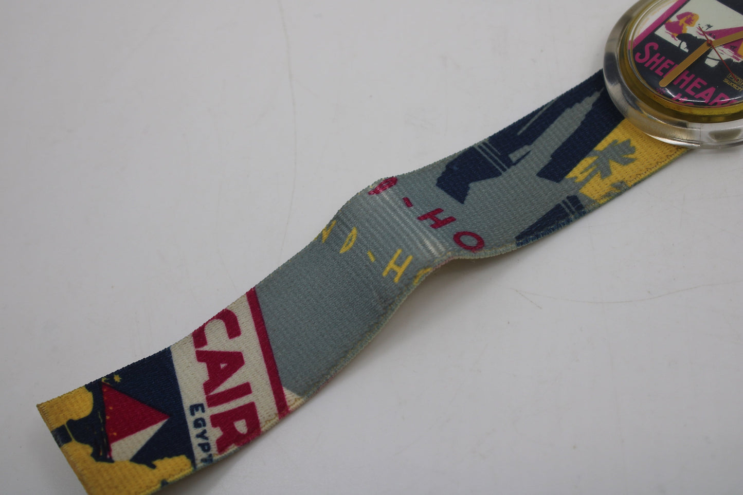 Swatch, PopSwatch, 1991, 'Raffles', PWK140, nice used condition, original ring and strap
