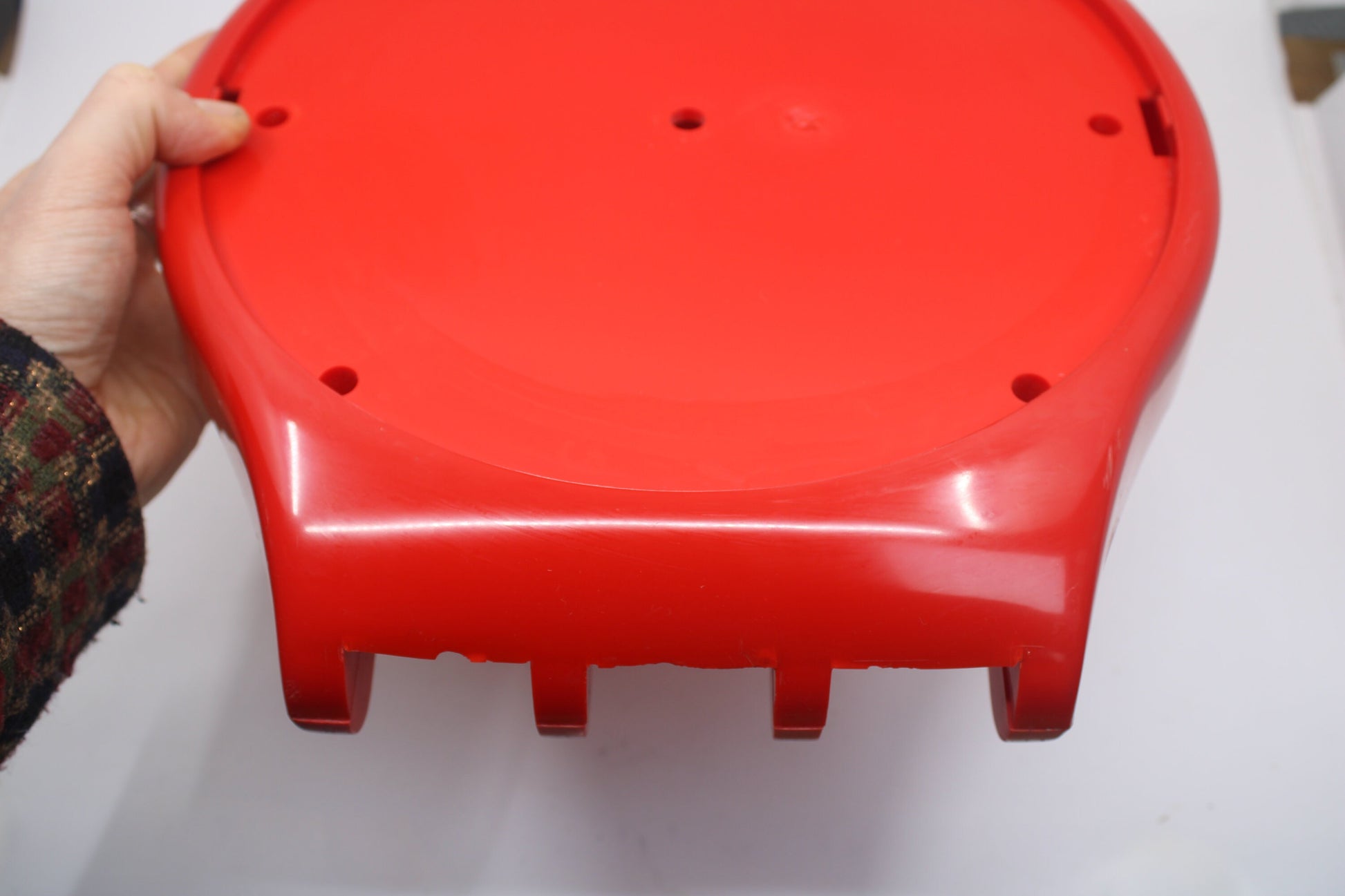 1985/1986 vintage and original Maxi Swatch Bright Red Case, Minor Damage, Very Good Condition