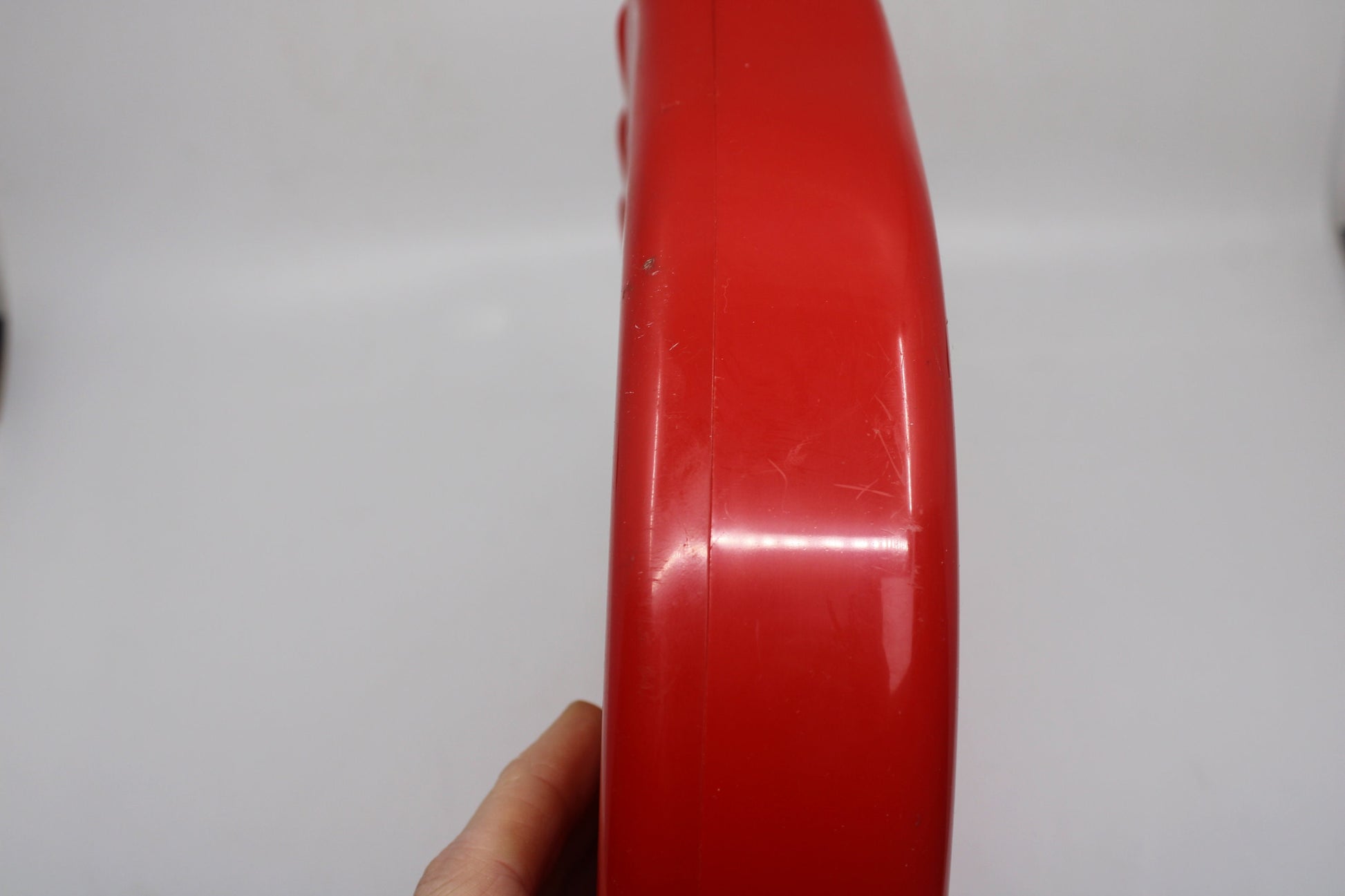 1985/1986 vintage and original Maxi Swatch Bright Red Case, Minor Damage, Very Good Condition