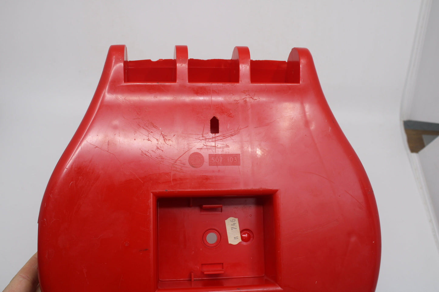 1985/1986 vintage and original Maxi Swatch Bright Red Case, Minor Damage, Very Good Condition