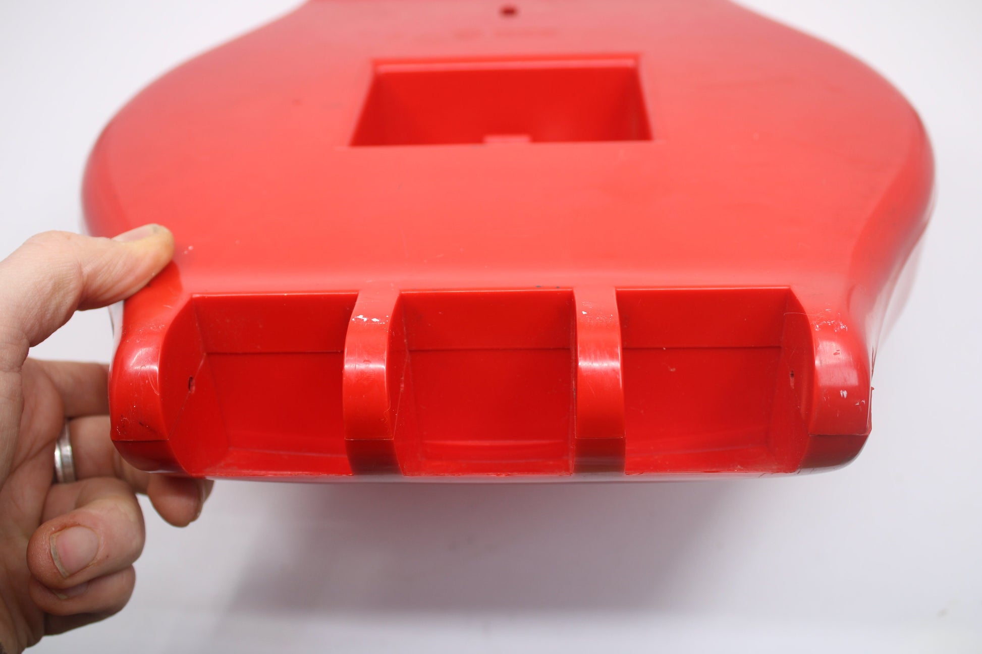 1985/1986 vintage and original Maxi Swatch Bright Red Case, Minor Damage, Very Good Condition