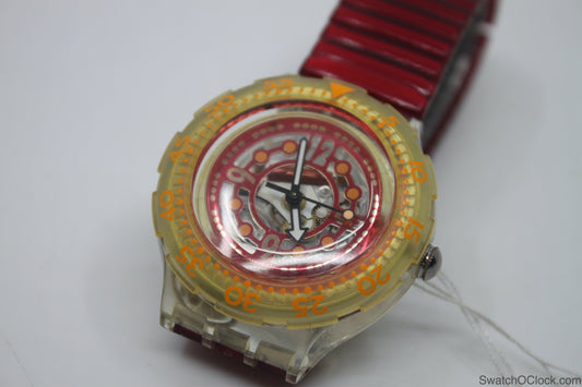 1994 Vintage Swatch Scuba 'Red Marine' SDK114, NEW OLD STOCK, never used