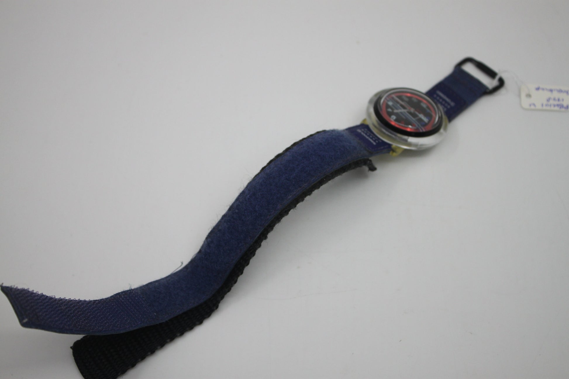 Swatch, Access PopSwatch, 1998, 'Snowbump', PBK101, nice used condition, with original hook & loop strap