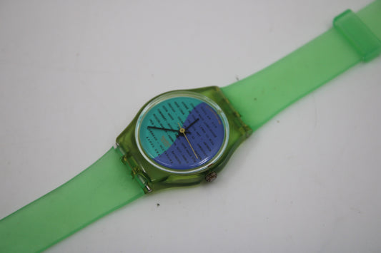 1989, Lady Swatch, 'Croque Moisette' , LN107, No Box, with non-original strap AND damage