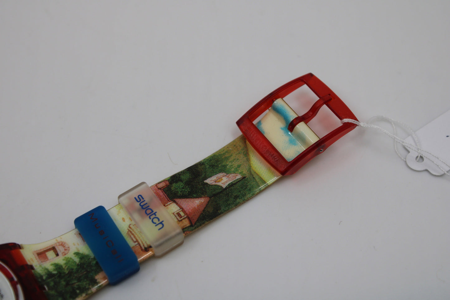 1995 Vintage Musicall Gents Swatch 'Dudelsack' SLR101, NEW OLD STOCK, Never Worn, working 100%, Original, Cracked Strap