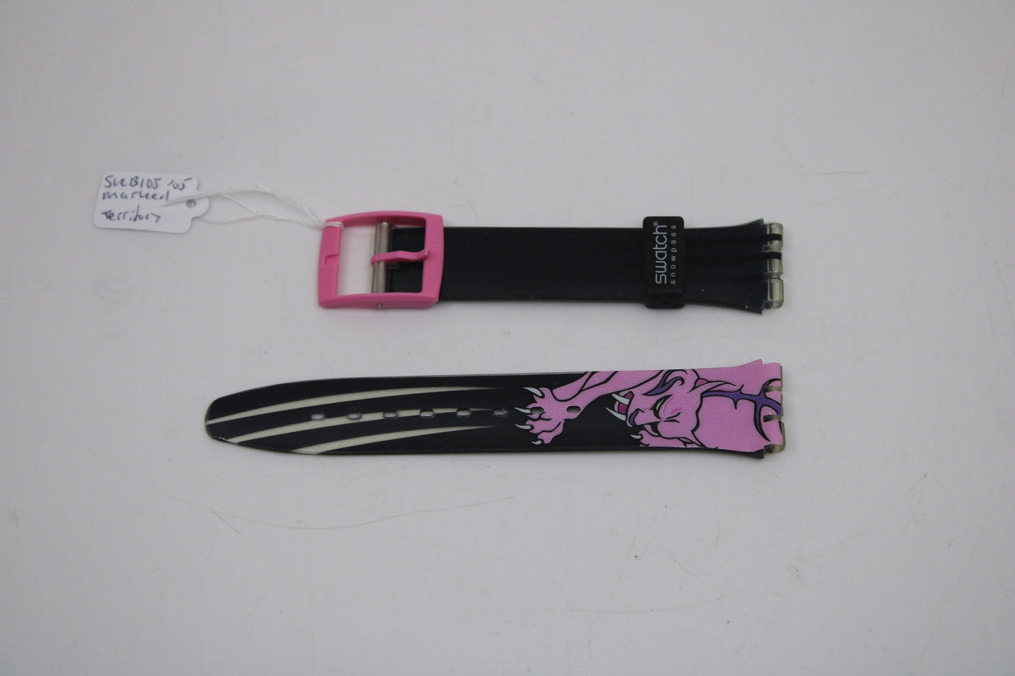 2005, Vintage Swatch Strap, 'Marked Territory', SKB105, Gents, New Old Stock, Snowpass