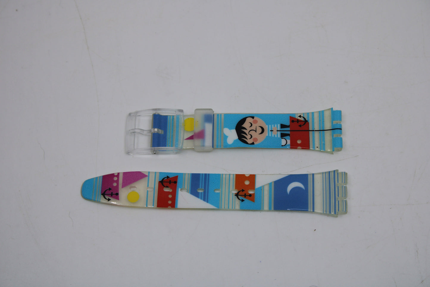 Vintage Swatch Strap, 'Fisher Boat', GE176, 17mm, Gents, New Old Stock