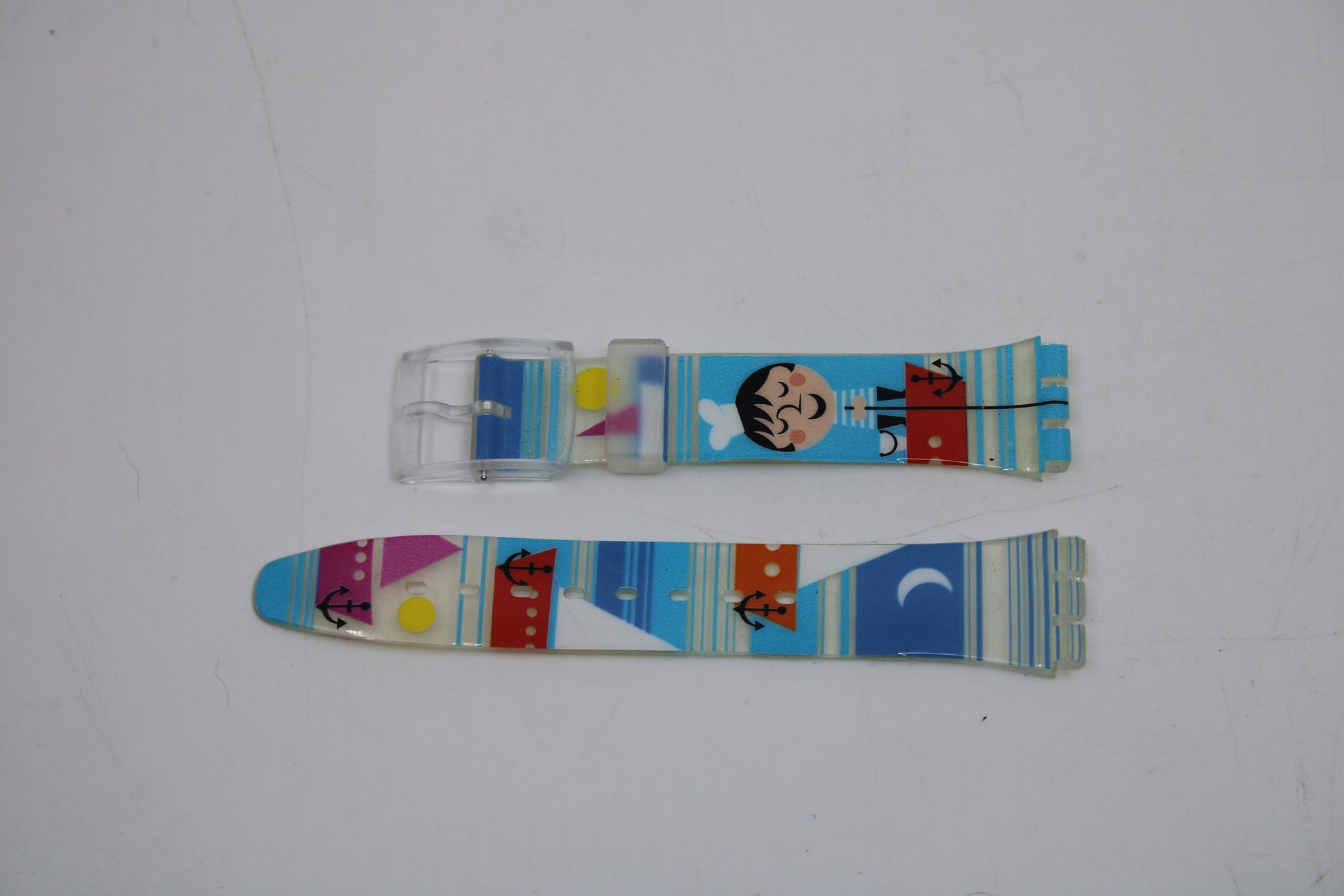 Vintage Swatch Strap, 'Fisher Boat', GE176, 17mm, Gents, New Old Stock