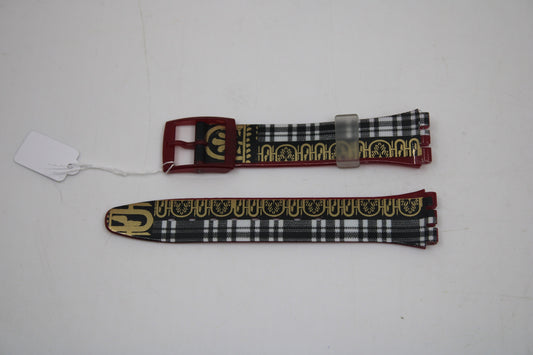 Vintage Swatch Strap, 'Mr Watson', GR128, 17mm, Gents, New Old Stock