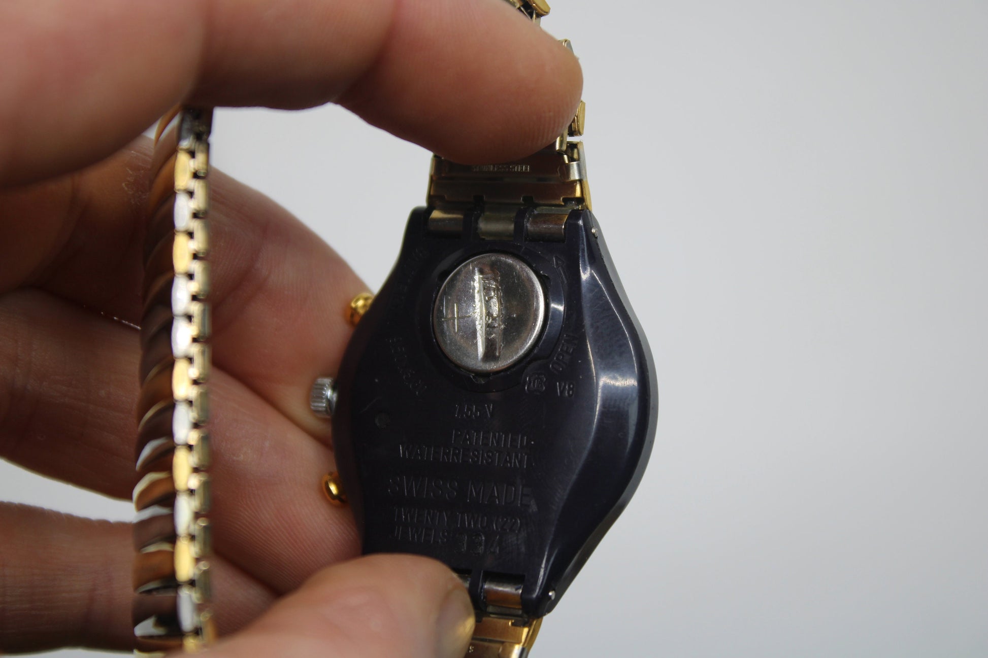 1993, Vintage Gents Chrono Swatch, 'Alabama, SCN105, NO box, Clock 100% Working - Chrono IS Working, New Strap