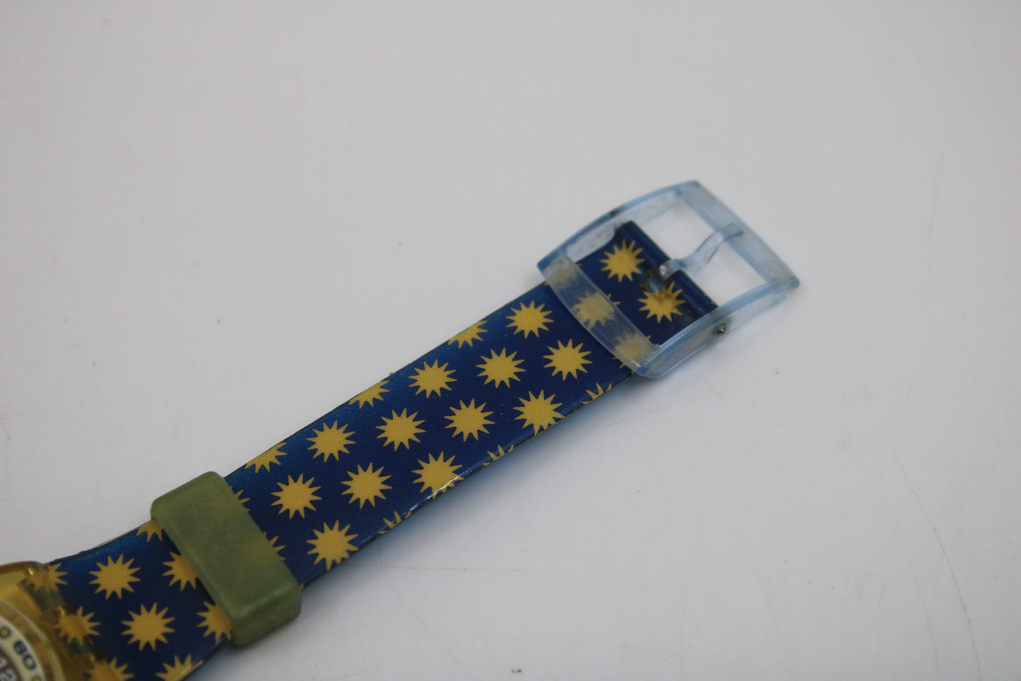 1995, Vintage Gents Solar Swatch, 'Lots of Sun', SRJ100, Original Box, nice, used condition, Solar powered!