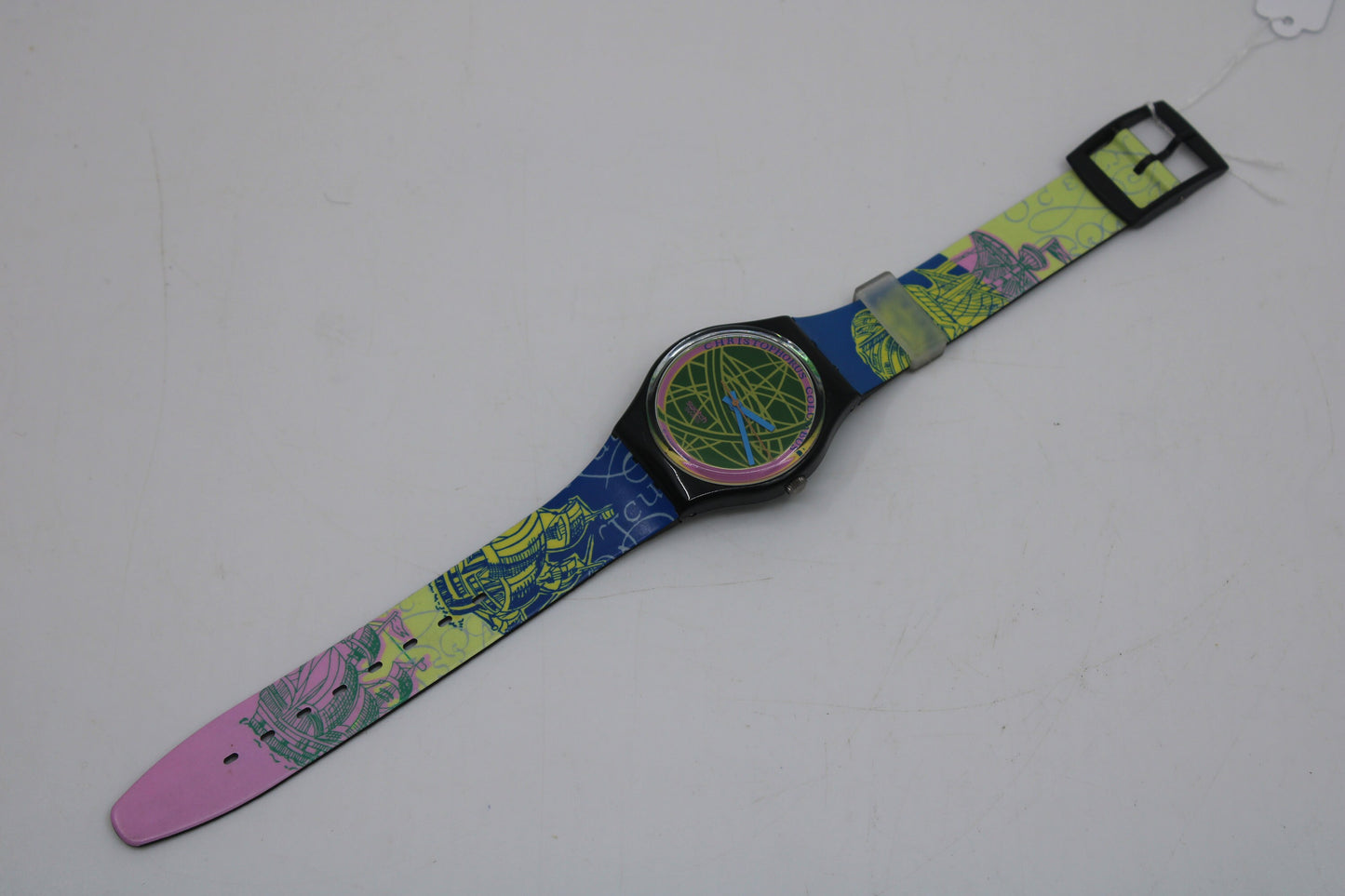 1991 Vintage Gents Swatch 'The Globe' GB137, Nice, Used Condition, working 100% with the ORIGINAL strap